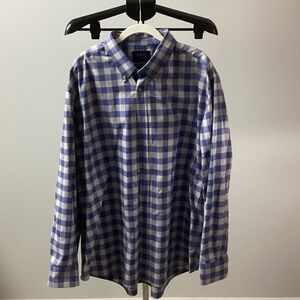Charles Tyrwhitt Blue and White Checkered Shirt